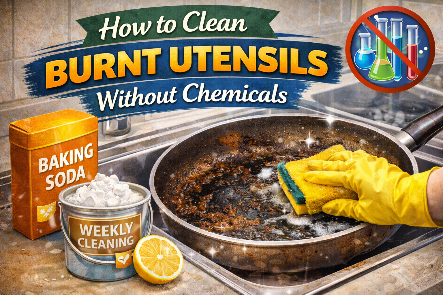 How to Clean Burnt Utensils Without Chemicals