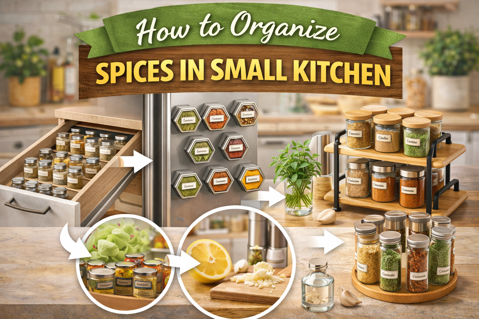 How to Organize Spices in Small Kitchen