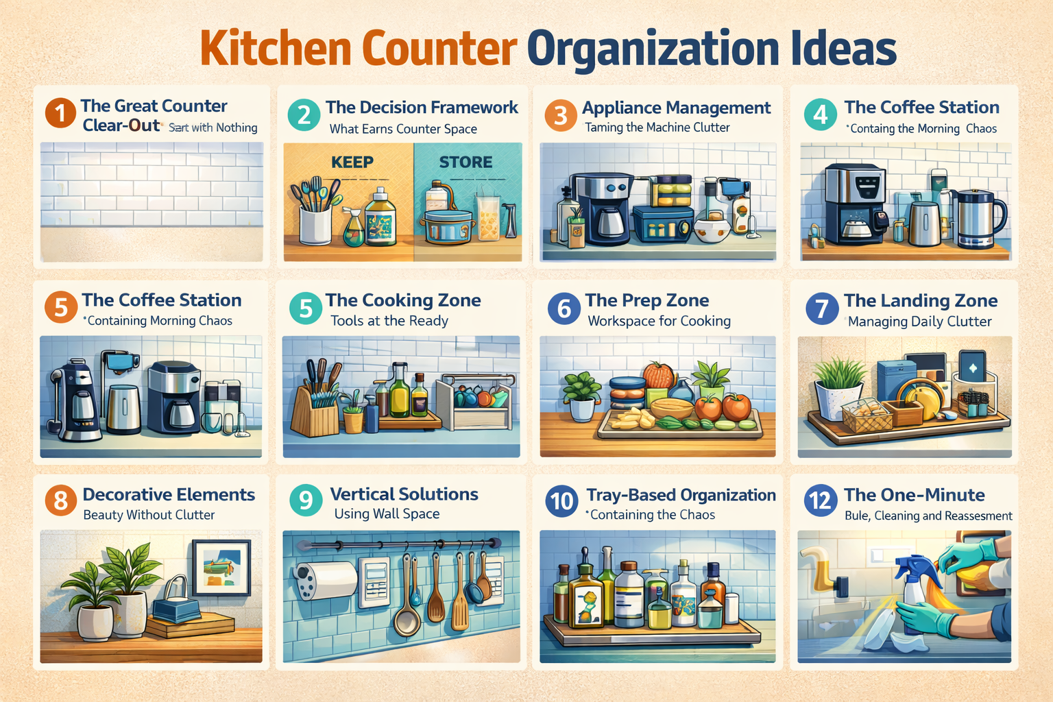 Kitchen Counter Organization Ideas