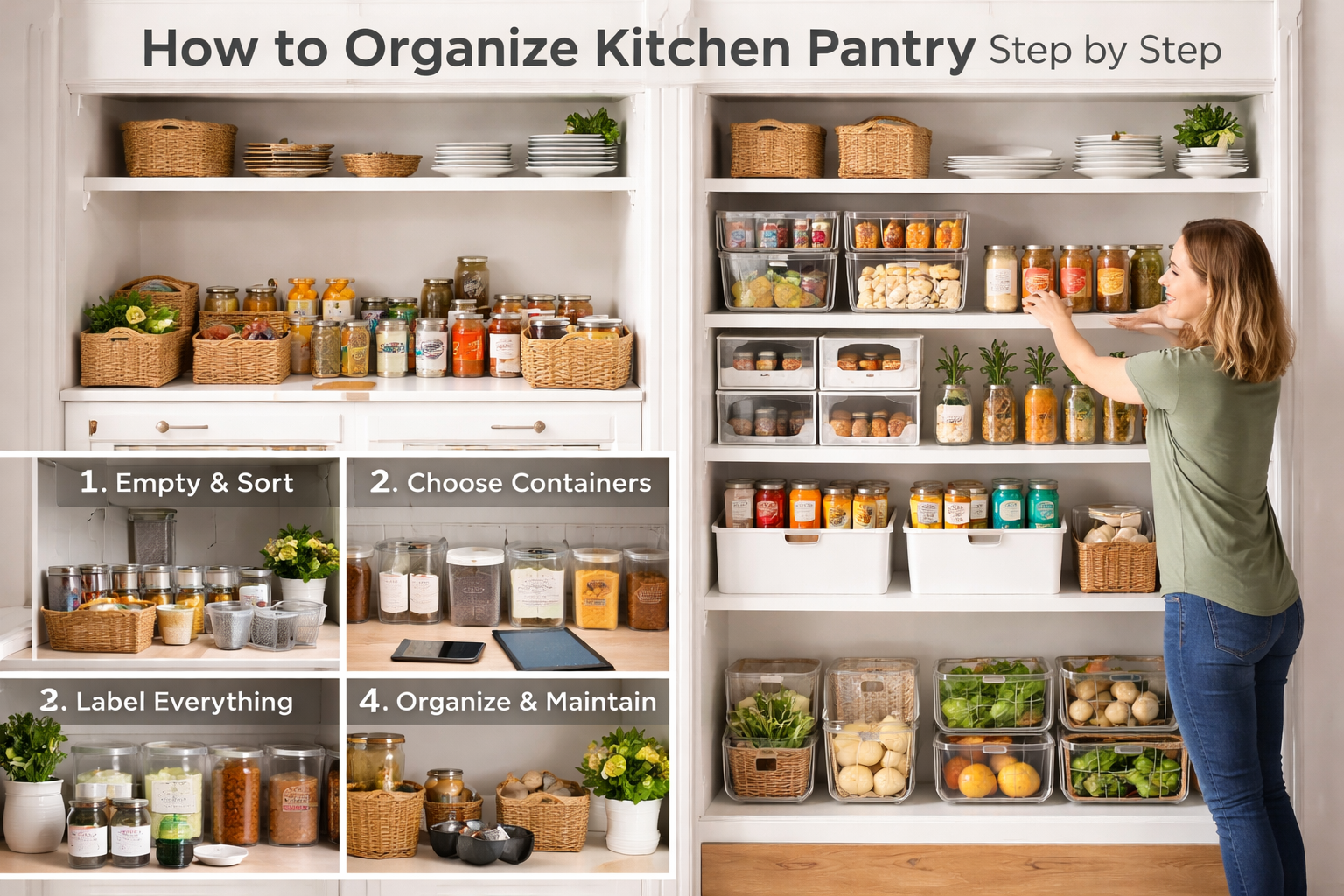 How to Organize Kitchen Pantry Step by Step