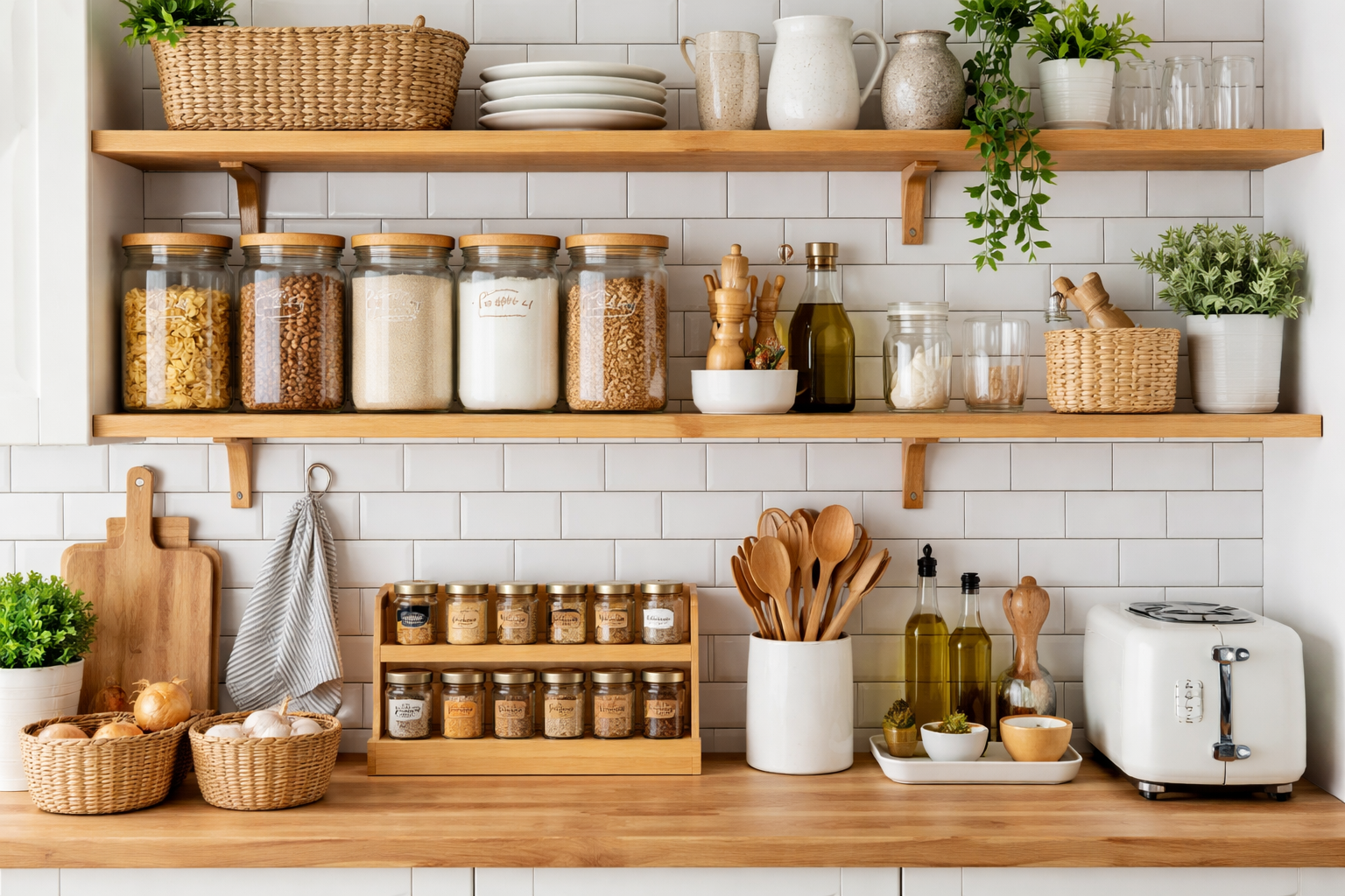 Kitchen Shelf Organization Ideas on Budget