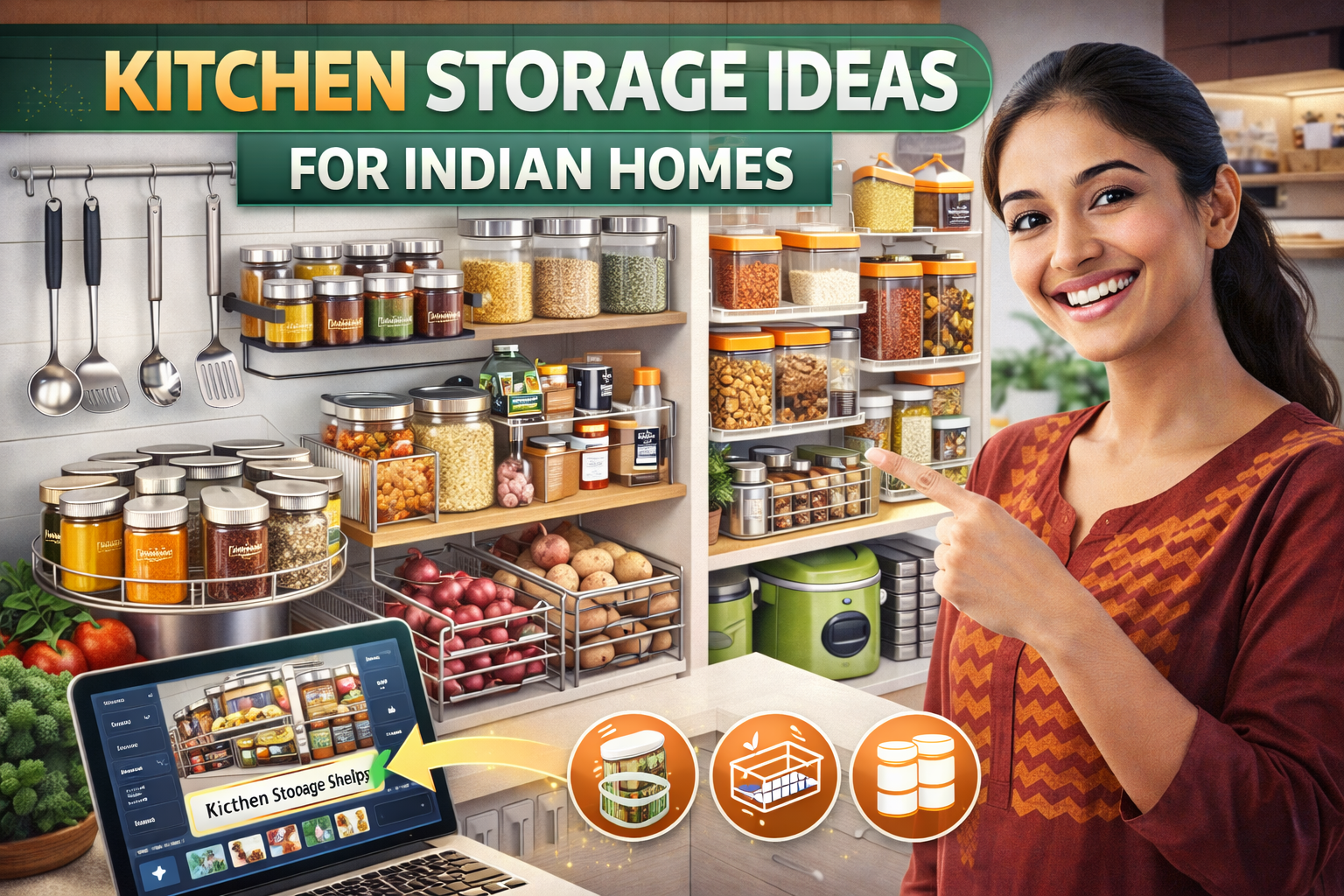Kitchen Storage Ideas for Indian Homes