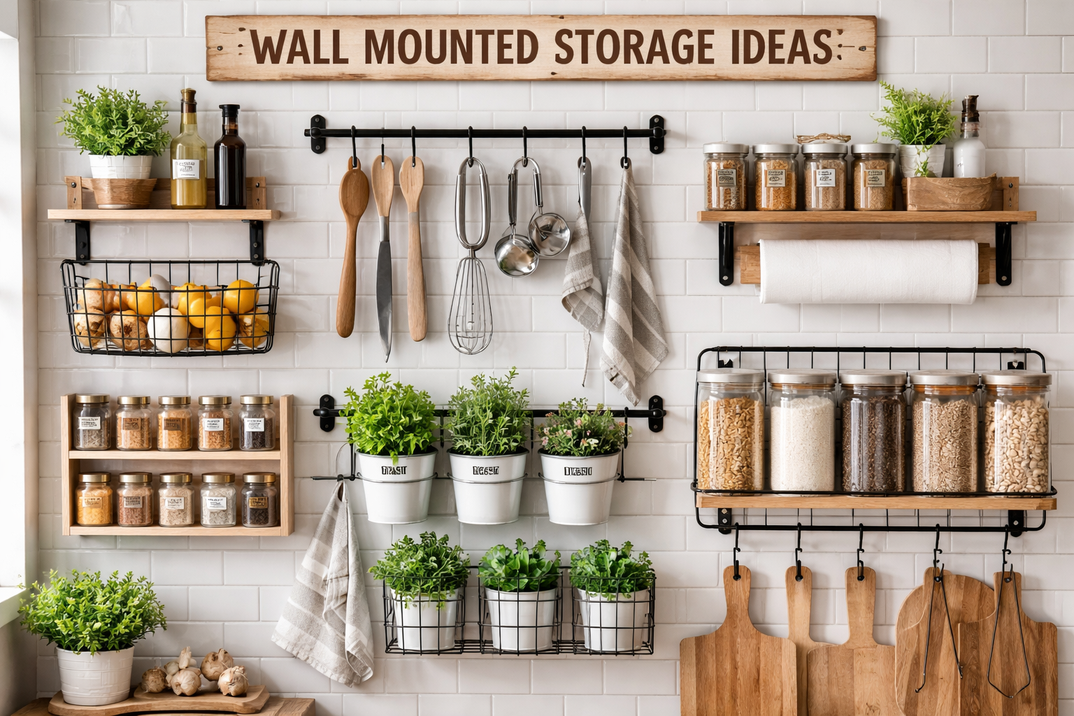 Wall Mounted Storage Ideas for Kitchen